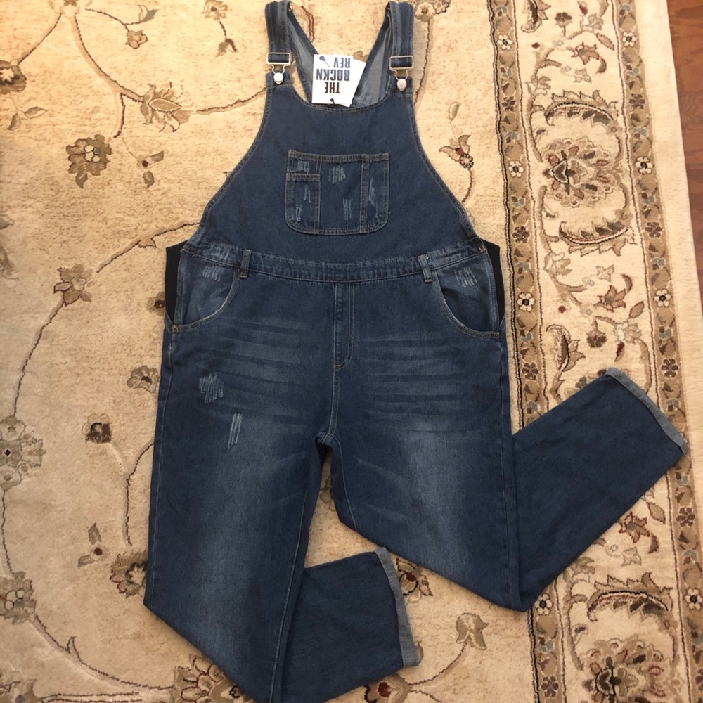 COPY - Maternity Denim Jean Overalls